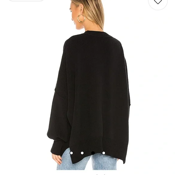 Free People Easy Street Tunic Sweater in Black Revolve Pullover OB991232
